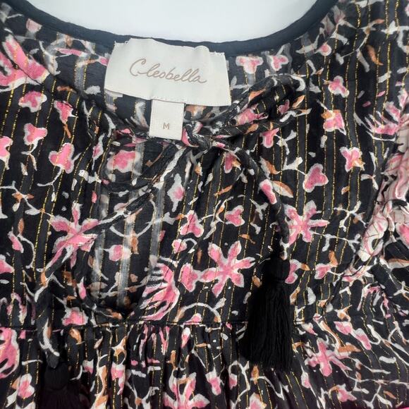 Cleobella Brynlee Long Sleeve Organic Cotton Print Multicolor Women’s Size M - Picture 5 of 8